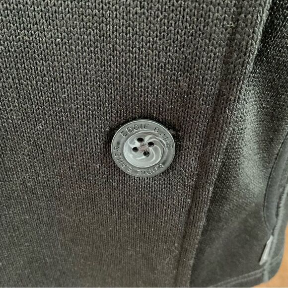 Eddie Bauer Black Double Breasted Collared Long Sleeve Sweater Size M - Picture 6 of 11